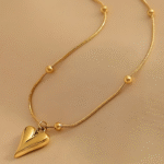 Heart Themed Pendant | Gold-Plated | Stainless Steel | Anti Tarnish