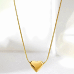 Heart Bead Themed Pendant | Gold-Plated | Stainless Steel | Anti Tarnish