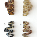 Marble Finish Spiral Metal Hair Claw Clips for Women (01 No.)