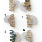 Marble Finish Spiral Metal Hair Claw Clips for Women (01 No.)