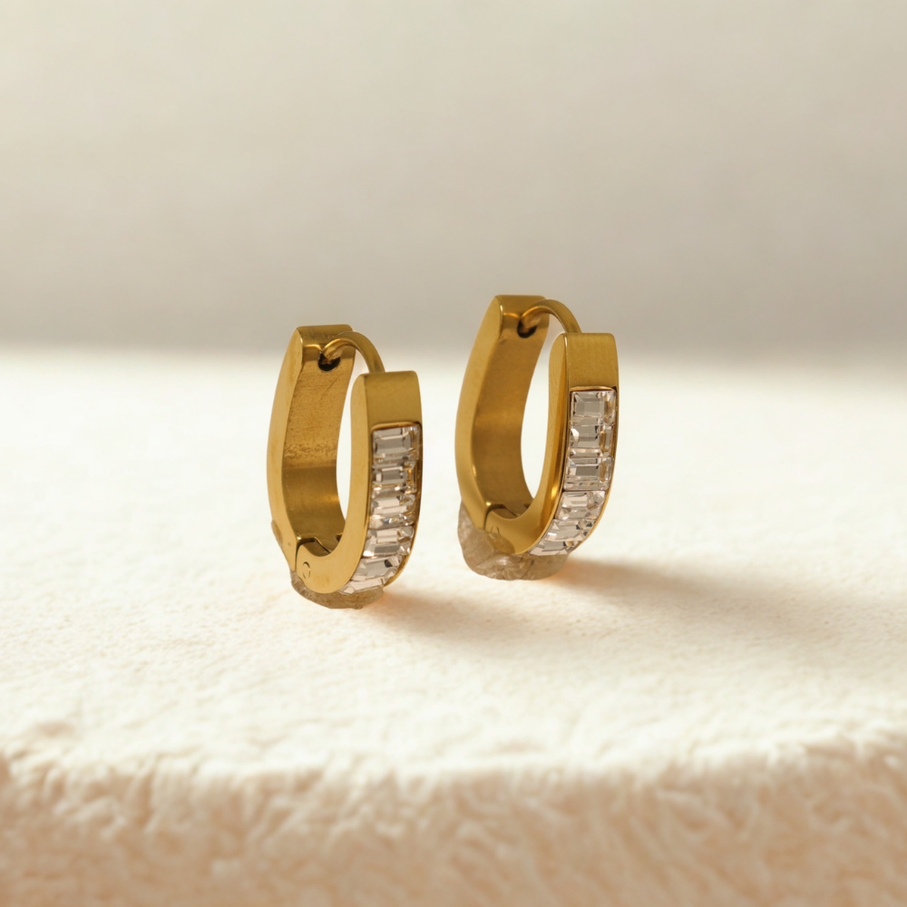 18K Gold Plated Hoop Earrings | Stainless Steel |Anti Tarnish