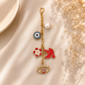Evil eye, elephant & flower